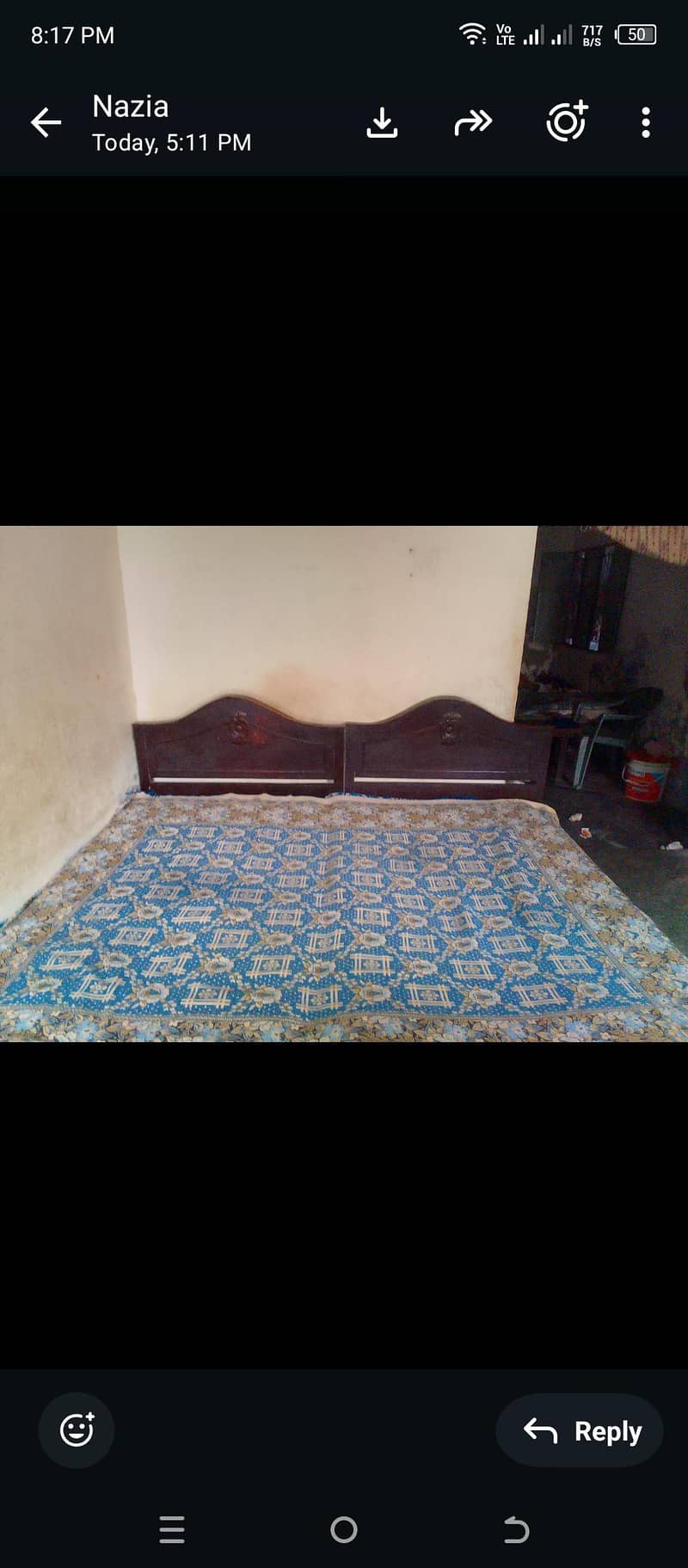 2 solid woodn without matress 1