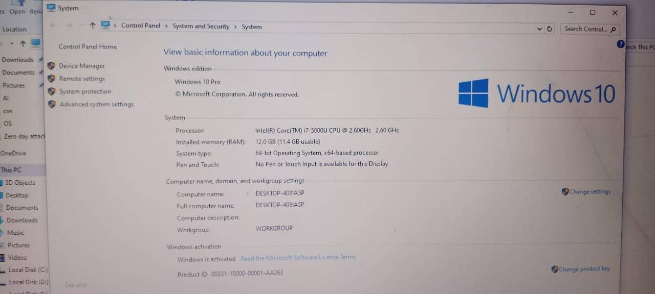 core i7 6th Gen system 7
