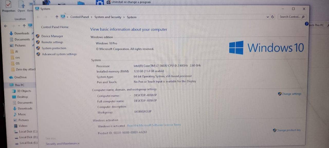 core i7 6th Gen system 8