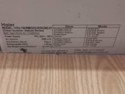 Haier 1.5 ton Split Heat & cool AC
