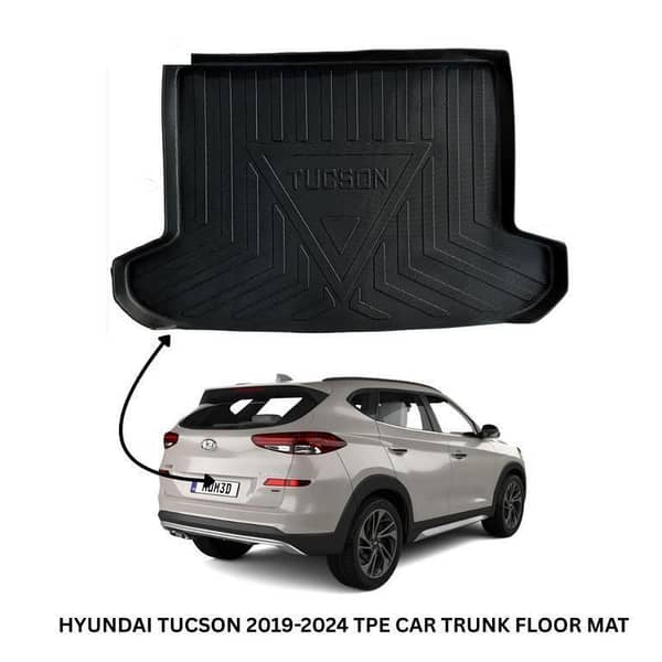 Hyundai Tucson 2019-2024 TPE Trunk Mat – Diggi Tray Boot Liner, Custom Fit Waterproof