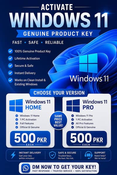 Windows 11 GENUINE PRODUCT KEYS