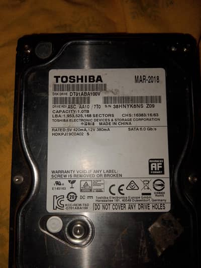 2 TB hard 1 TB  hard