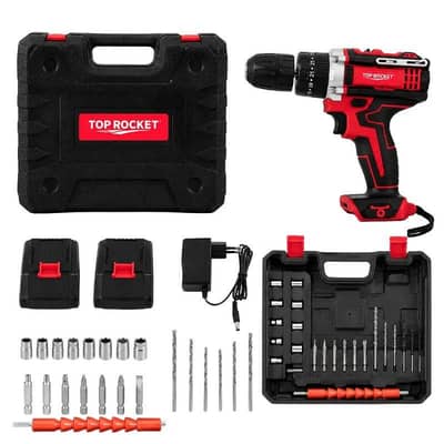 Cordless Rechargeable Drill Machine Kit 48V Double Batteries free COD