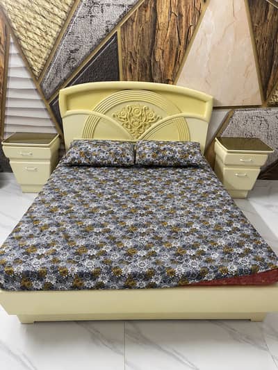 Wooden queen bed