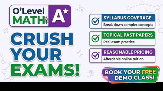 Online O-Level Math Tutor (Got an A*)