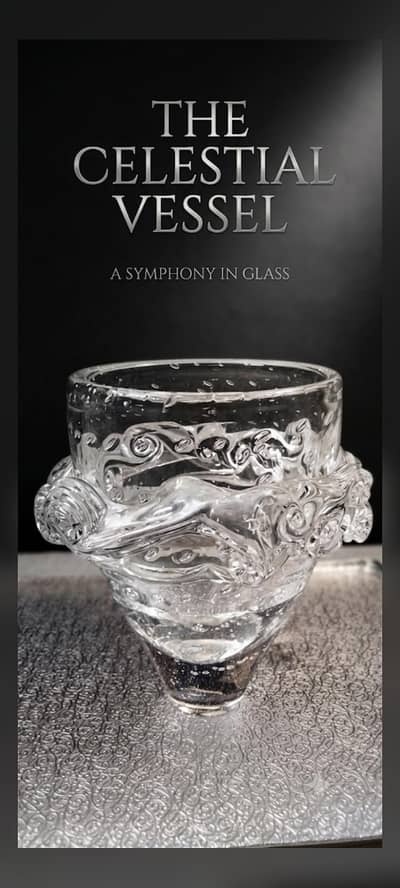 Handcrafted Crystal Glass Decorative Vase/Bowl