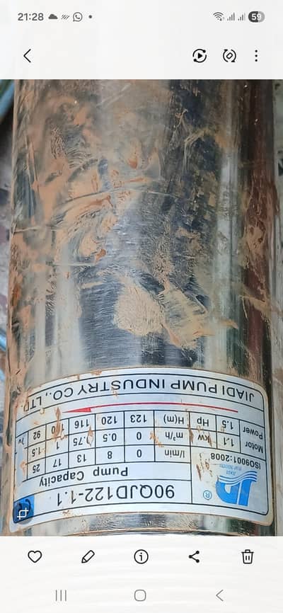 missile submersible pump modle 90Q 122-1.2 1.5 HP