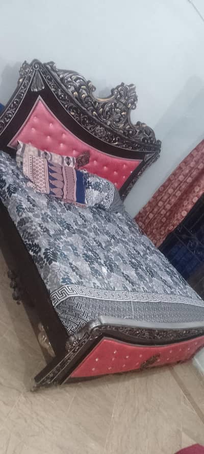 King Size Bed with 2 side tables and Mattress