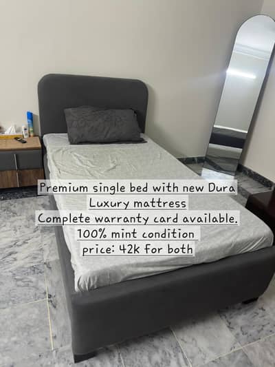 Premium Single bed with luxury mattress