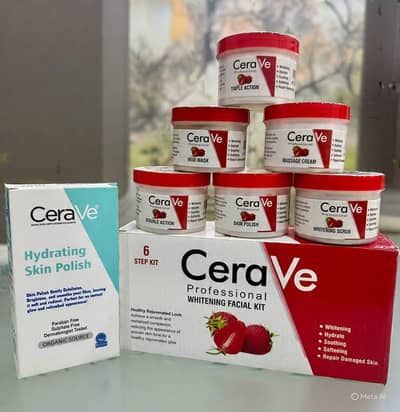 Cera Ve whitening  facial kit+ Cera Ve hydrating skin polish 