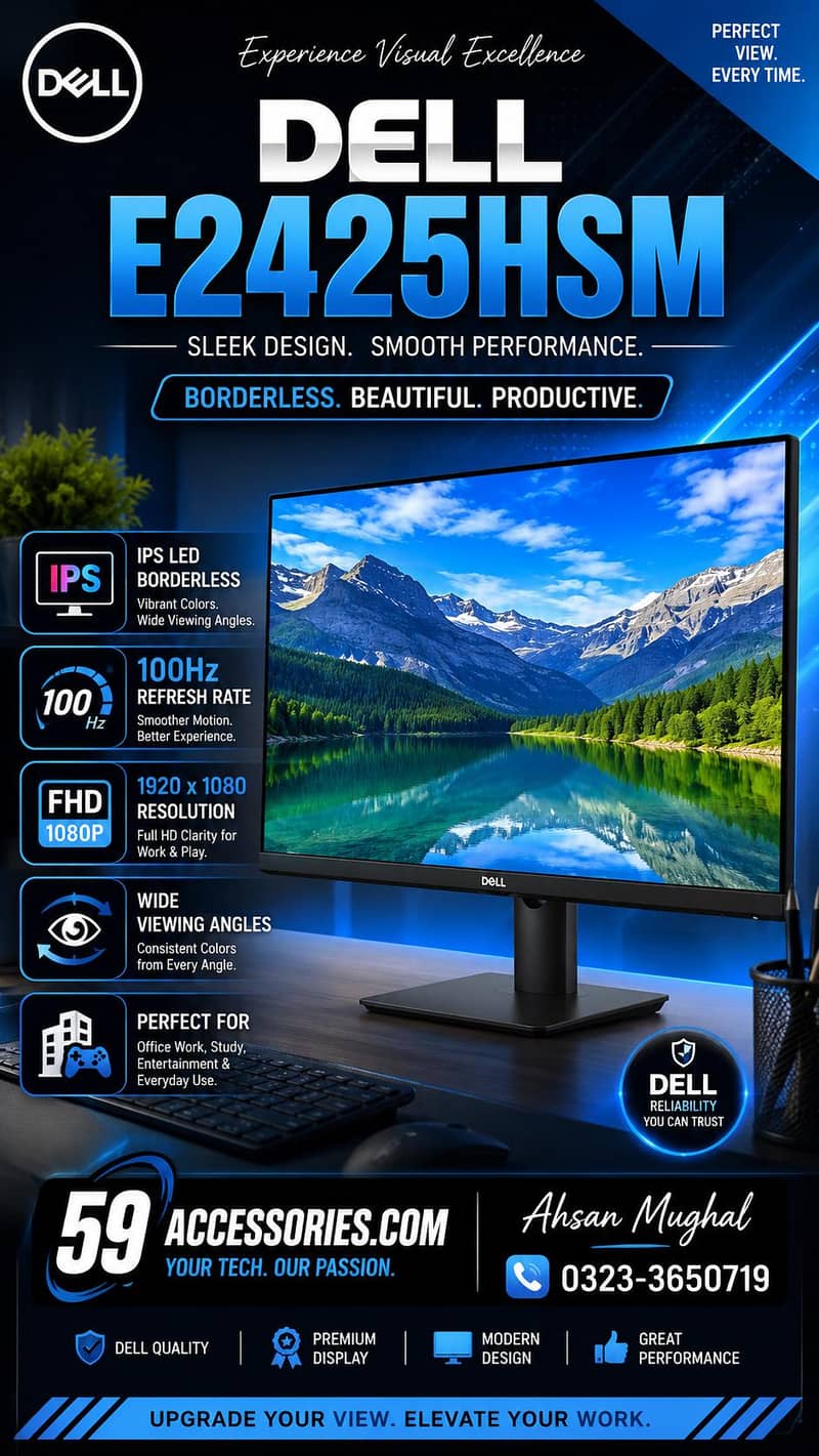 Dell E2425Esm 24" IPS led borderles 0