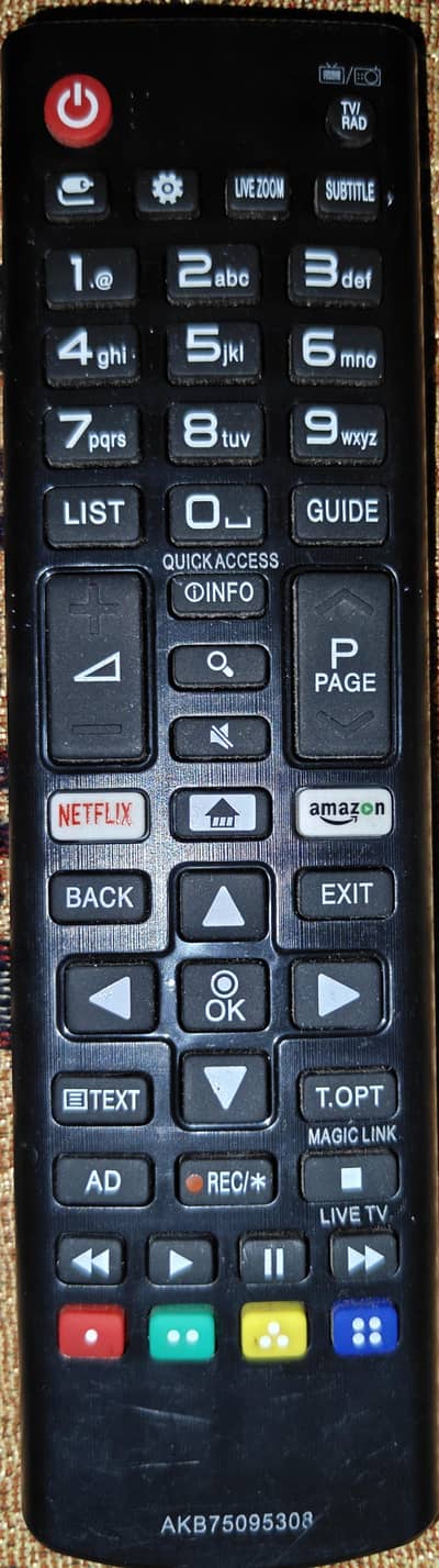 LG led tv and tv remote