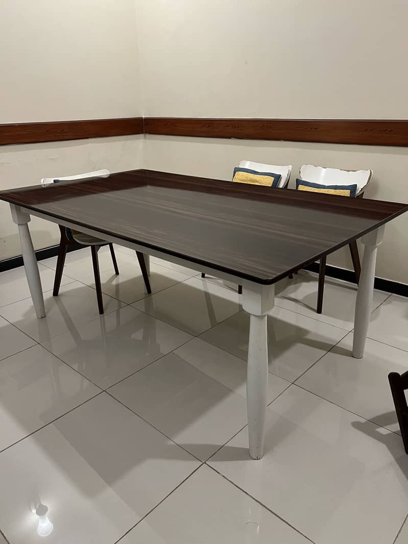 6-Seater Solid Wood Dining Table – Table Only 0