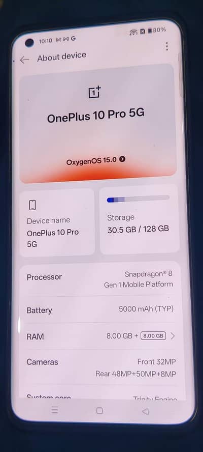 ONEPLUS 10 PRO.      8+8/128