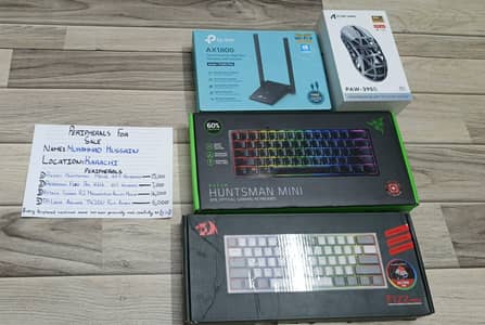 GAMING MOUSE AND KEYBOARD OTHER PERHIPHERALS COMBO (10/10 condition)