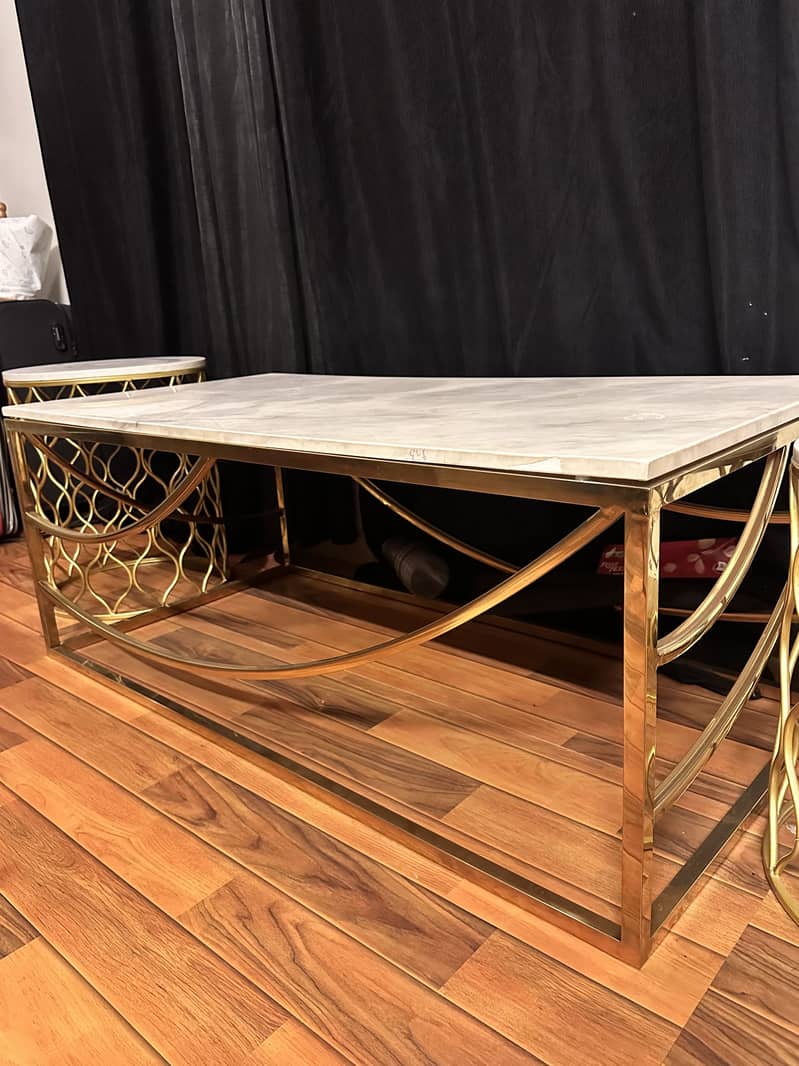 Marble Coffee table 3pc condition 10/10 2