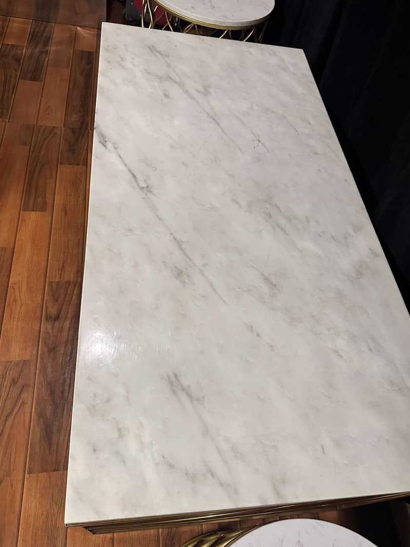Marble Coffee table 3pc condition 10/10 5