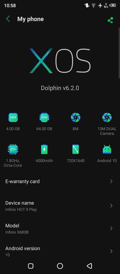 Infinix hot 9 play 4 /64 Urgent for sale