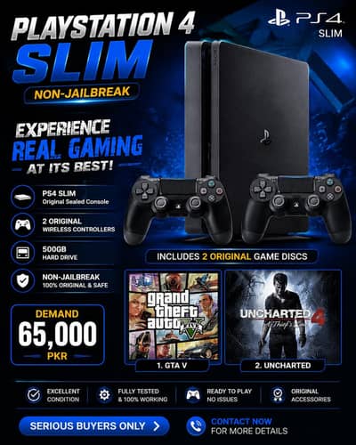 PS4 Slim Non Jail Break 500gb With Box
