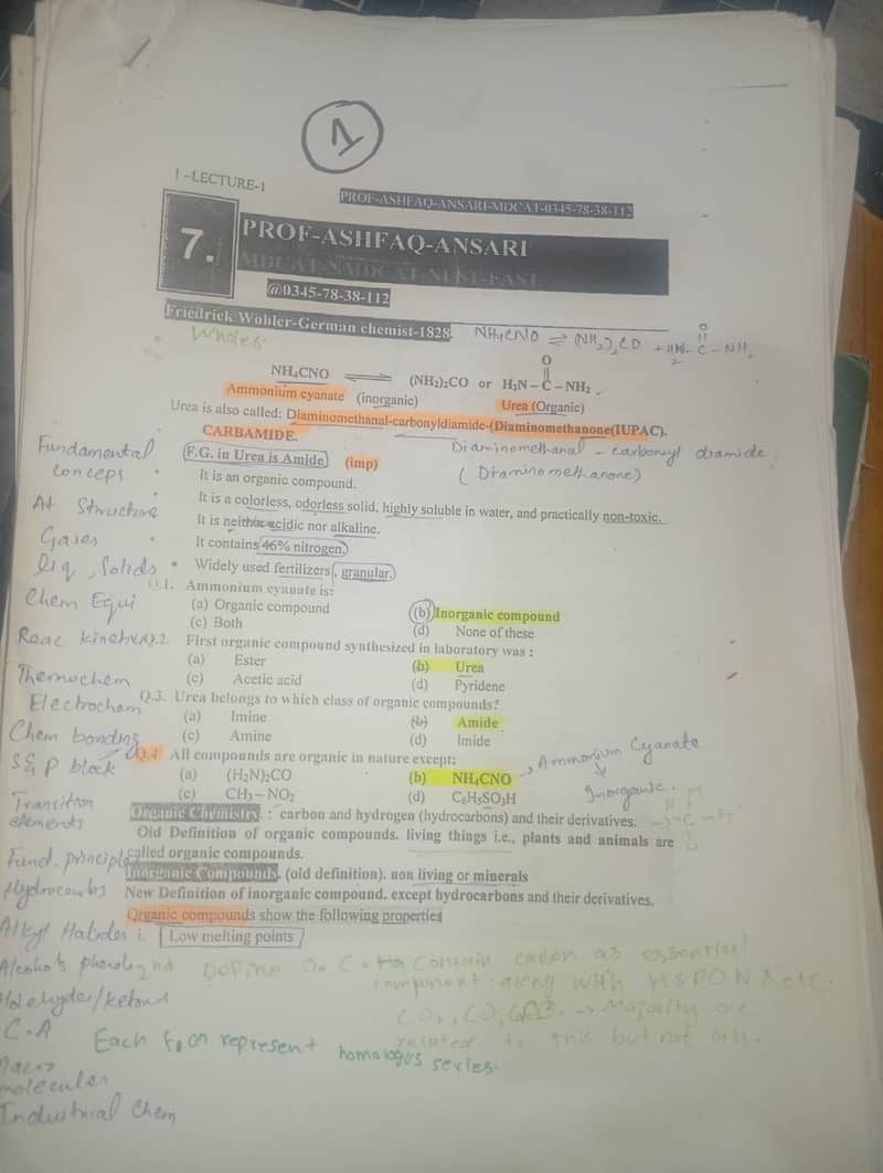Mdcat Chemistry complete notes set 0