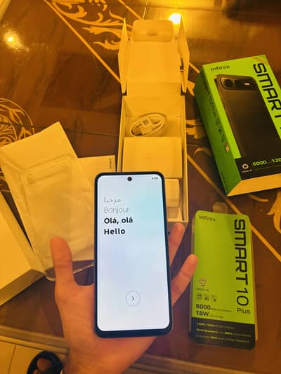 Infinix Smart 10 Plus 4+4/128GB With all Unused Accessories