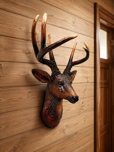 Deer wall sculpture