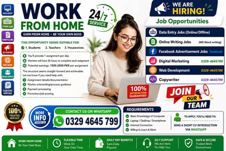 ONLINE WORK OPPORTUNITY  We are offering simple and easy online work