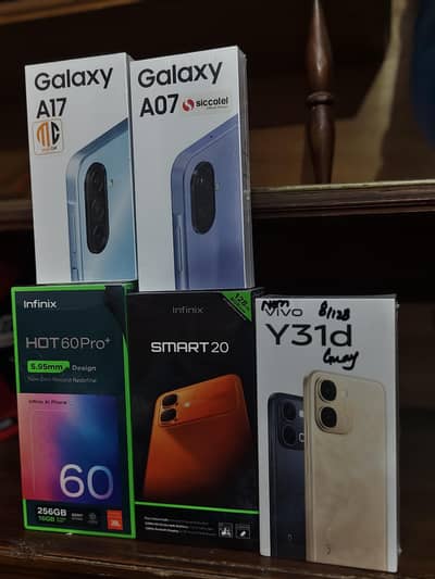 Infinix Hot 60 Pro+ | SAMSUNG A17, A07 | vivo Y31d | Smart 20