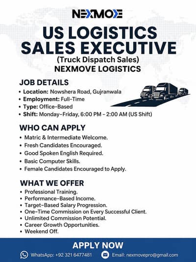 Sales Agent  Required (Female)/(Male)