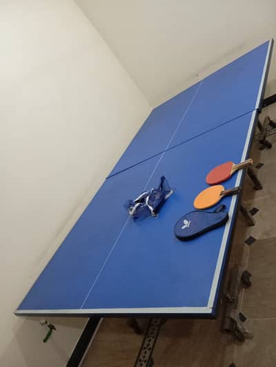 Table Tennis Table with Rackets