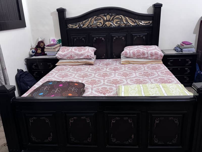 Solid Tali wood Bed Set 4