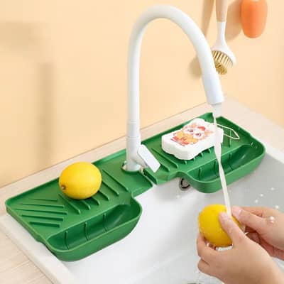 Silicone Sink Mat with FREE.   Sponge Holder Included