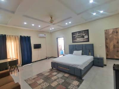 Furnished Furnished Furnished Furnished Brand New 1 Bed Studio Parking Space Basement No Including Bills Nt Tail Flooring Washroom Tail Wood Work Secuatery 24/7 Lift Facility