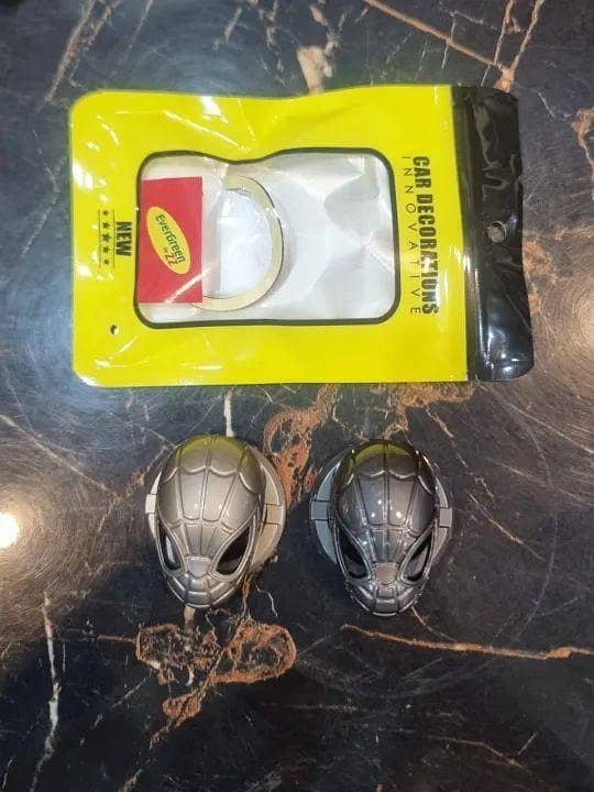 car ignition push start stop button cap spiderman ironman