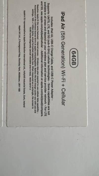Ipad air 5th generation (64gb)