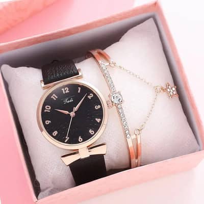 Khoobsurat Ladies Watch Set - Gift Box aur Bracelet ke sath