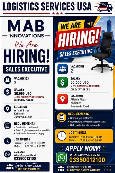 looking for Male/female sales executive (office based)