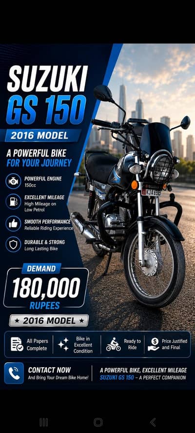 Gs 150 urgent sale