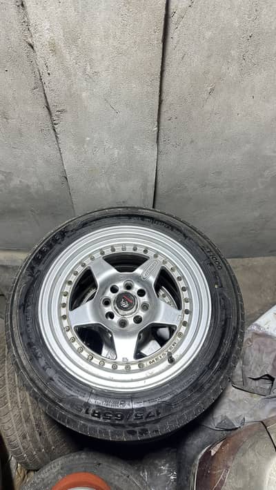 15 inch work cr01 alloy wheels with tyres