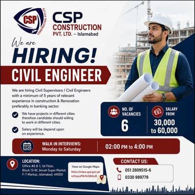 Civil Supervisor /Civil Engeenior