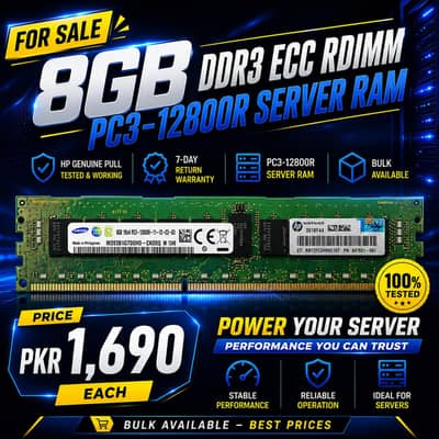 8GB DDR3 RAM ECC Registered (RDIMM) Server RAM