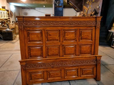 Brand New pure wooden shisham king size double bed