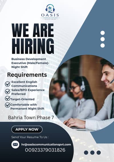 Business Development Executive (Male/Female) – Night Shift