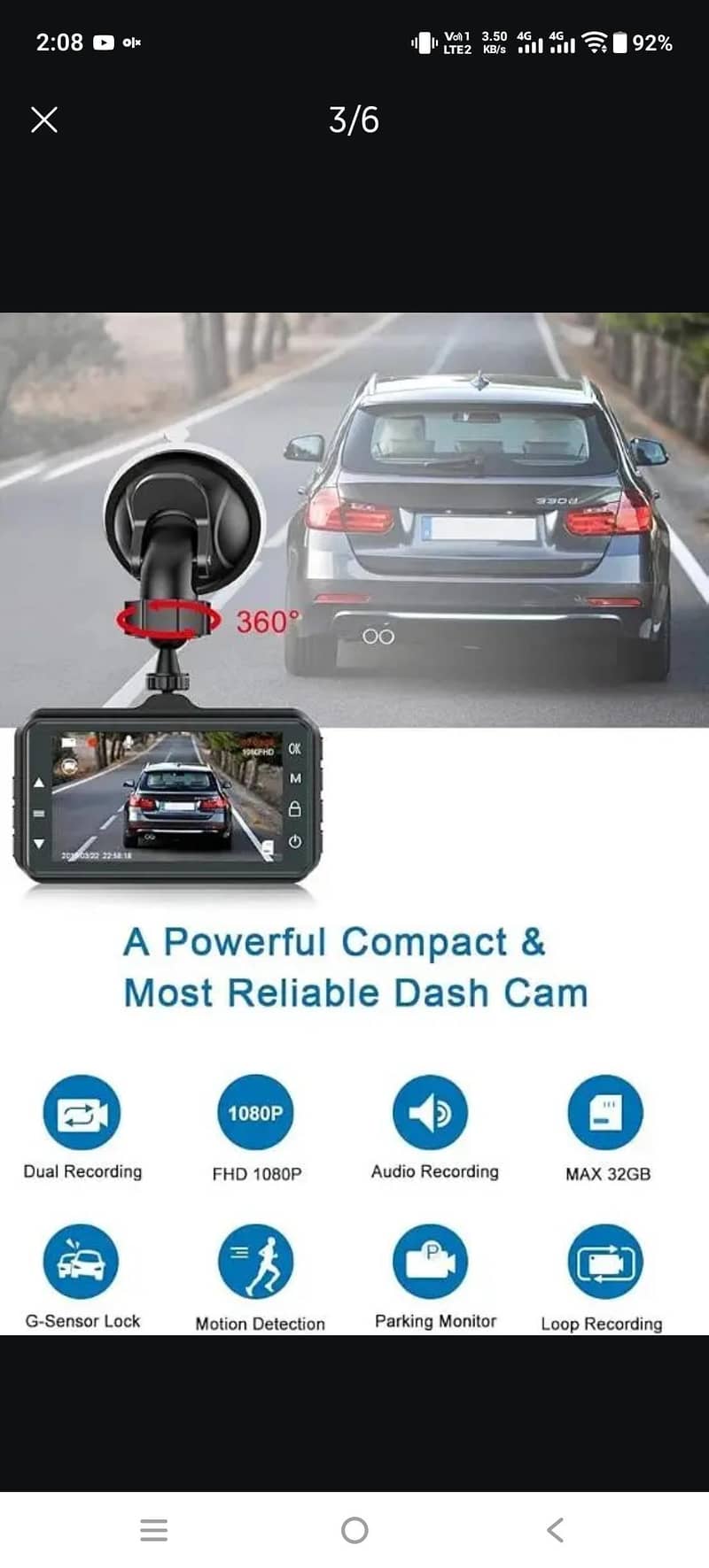 CHORTAU DUAL DASH CAMERA 2