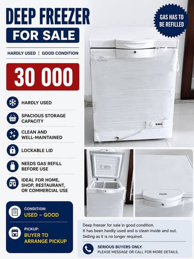 Single door deep freezer