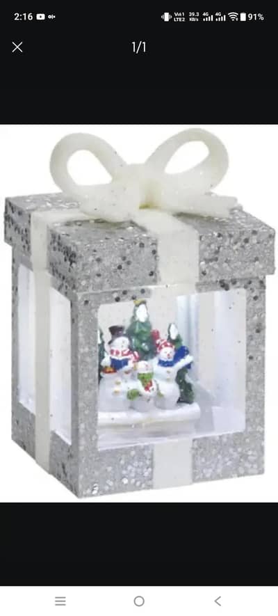 17 CM PARCEL GLITTER WATER SPINNER