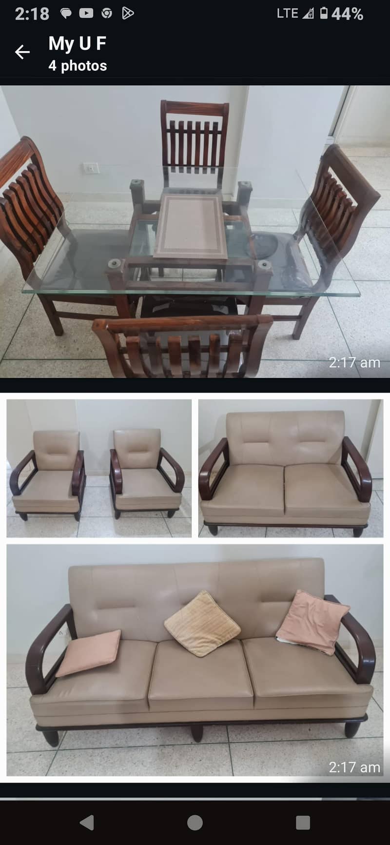 bed dining table sofa set one side sofa 4