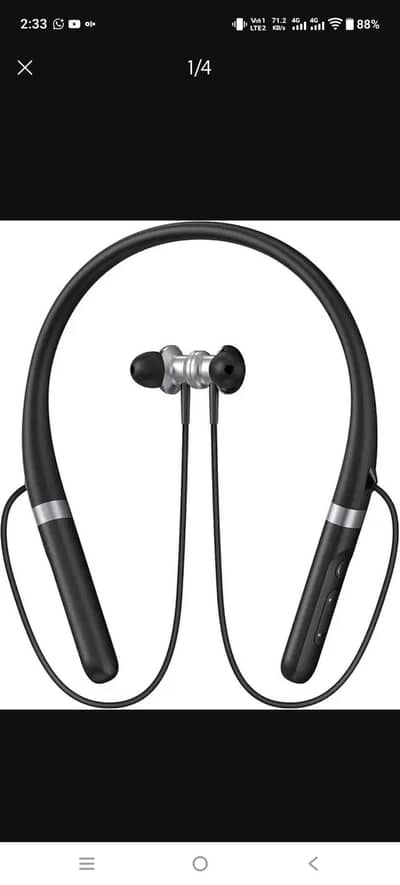 BLUE EAR NECK BAND WIRELESS BLUETOOTH HEADPHONE