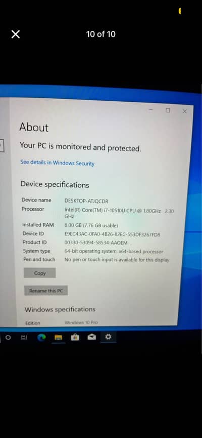 THINKPAD X1 CARBON I7-10TH GEN